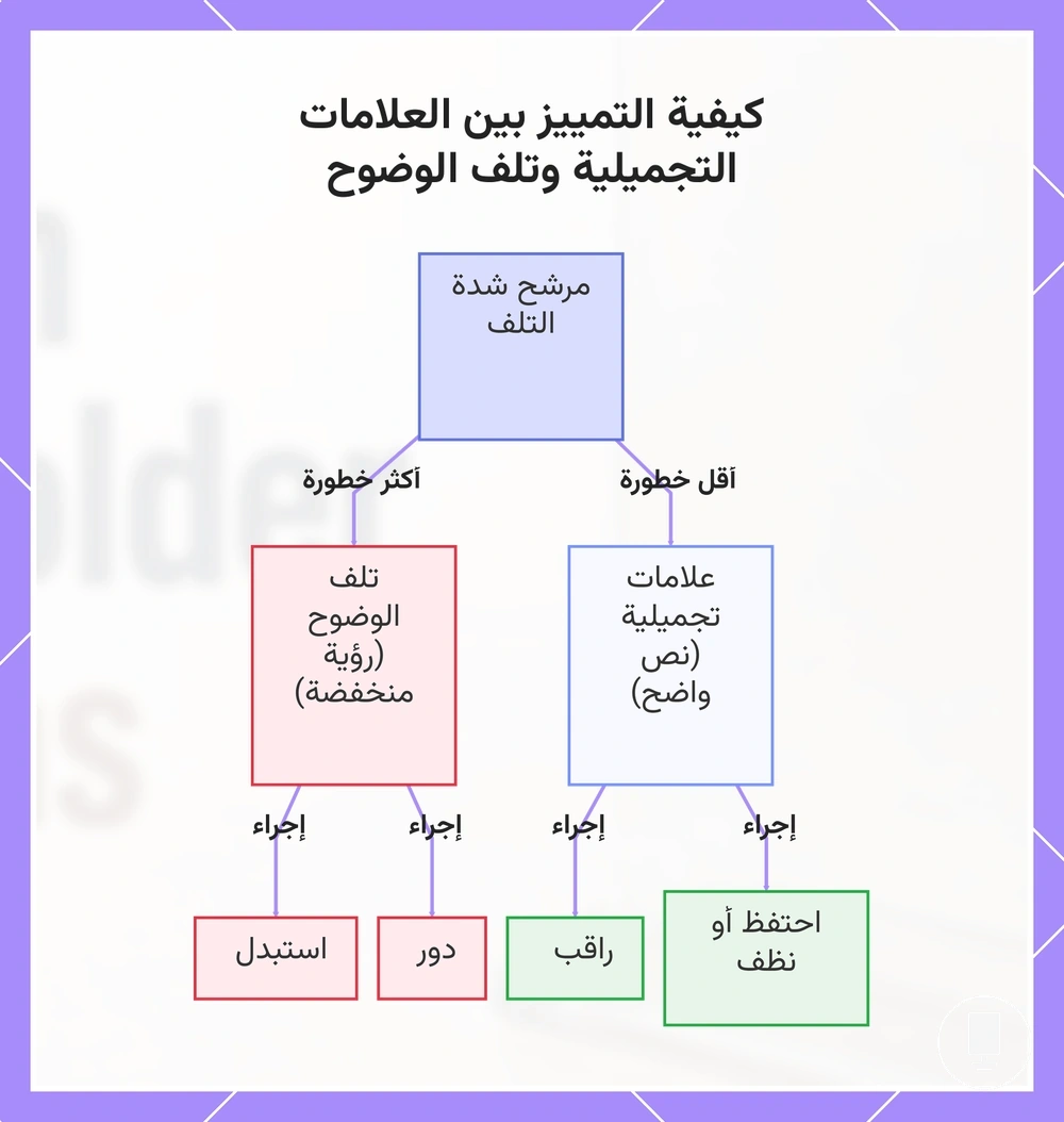 كيفية التمييز بين العلامات التجميلية وتلف الوضوح