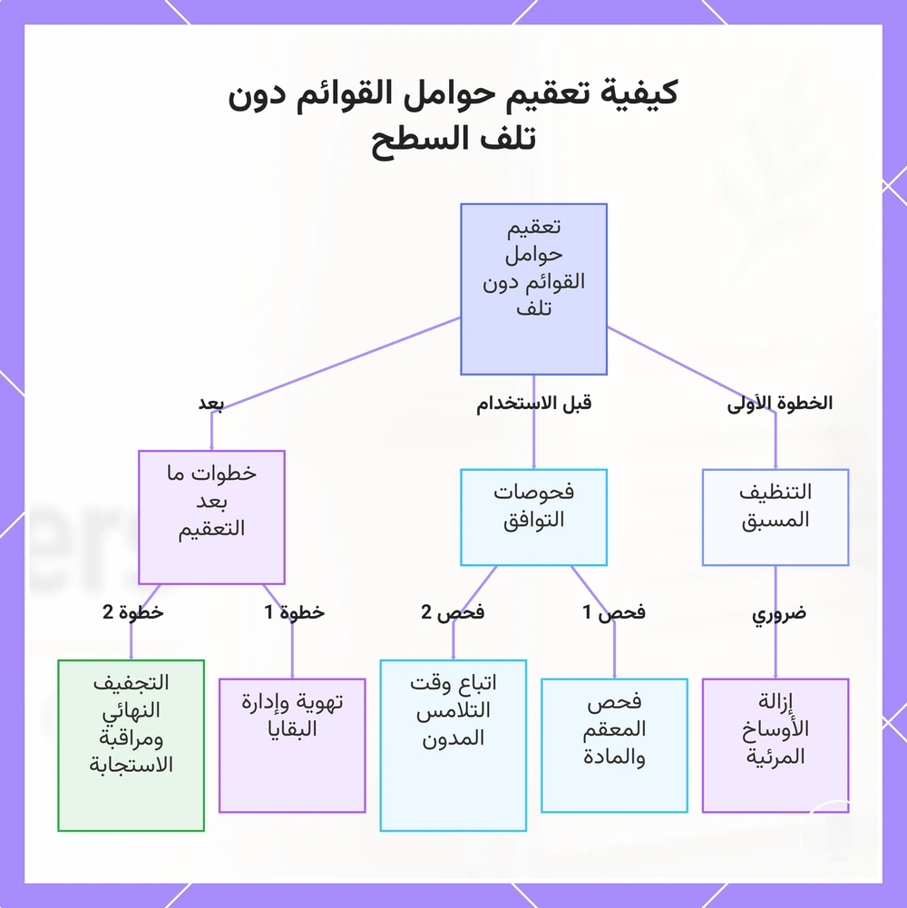 كيفية تعقيم حوامل القوائم دون تلف السطح