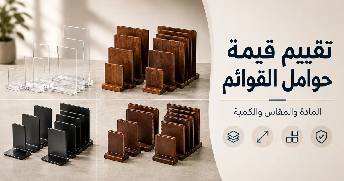 حوامل قوائم طعام مقارنة حسب المادة والمقاس والكمية والقيمة على المدى الطويل