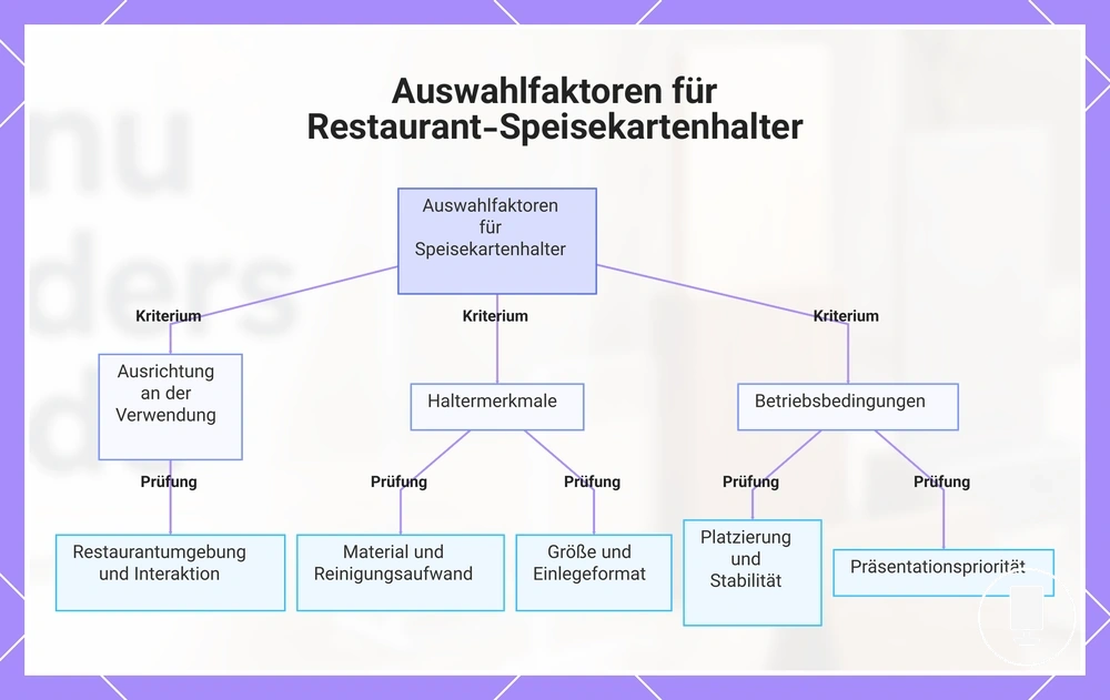 Auswahlfaktoren für Restaurant-Speisekartenhalter