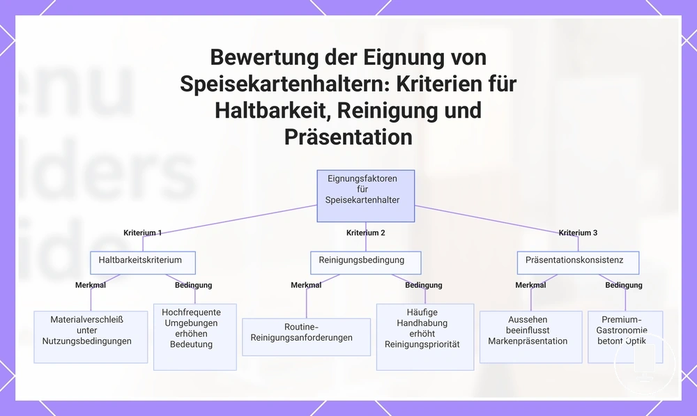 Bewertung der Eignung von Speisekartenhaltern: Kriterien für Haltbarkeit, Reinigung und Präsentation