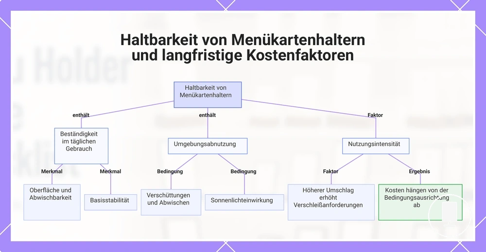 Haltbarkeit von Menükartenhaltern und langfristige Kostenfaktoren