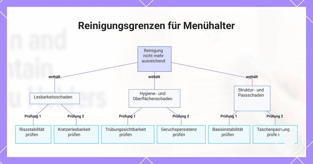Reinigungsgrenzen für Menühalter