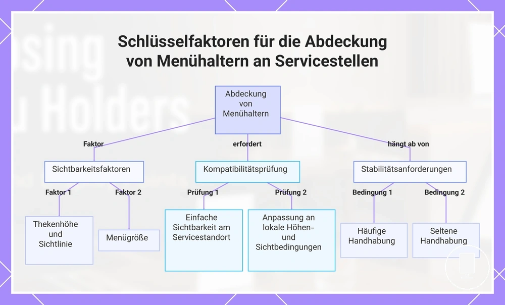 Schlüsselfaktoren für die Abdeckung von Menühaltern an Servicestellen