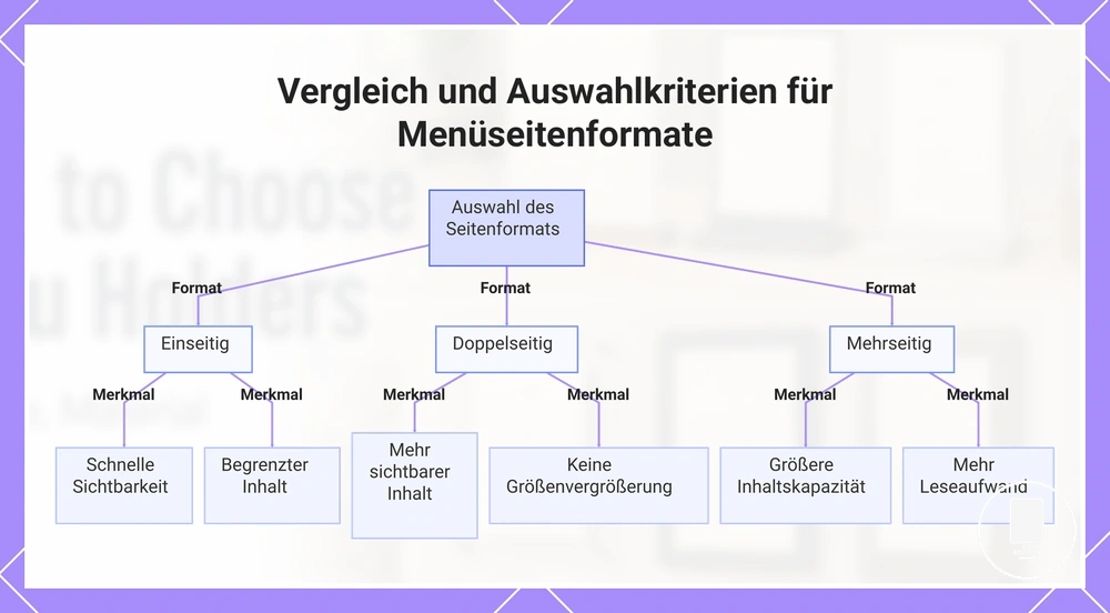 Vergleich und Auswahlkriterien für Menüseitenformate