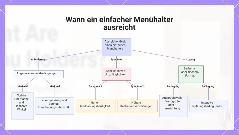 Wann ein einfacher Menühalter ausreicht