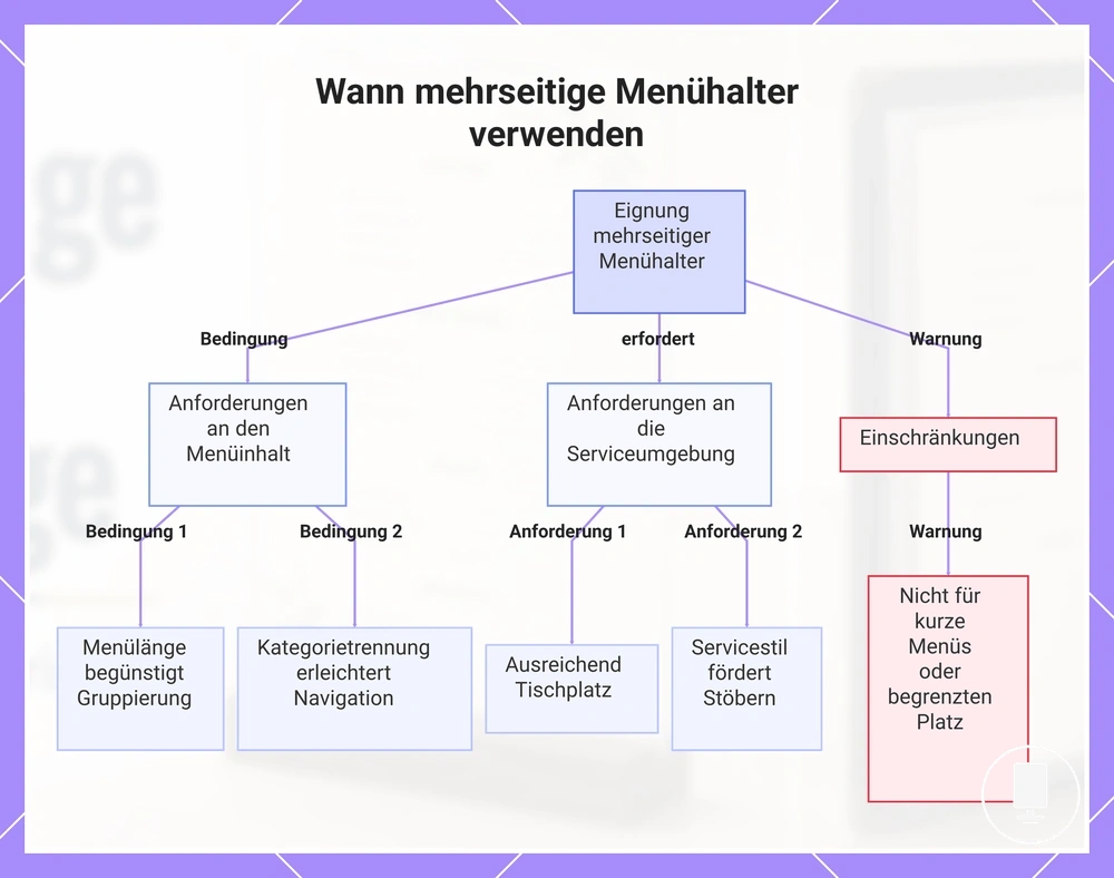 Wann mehrseitige Menühalter verwenden