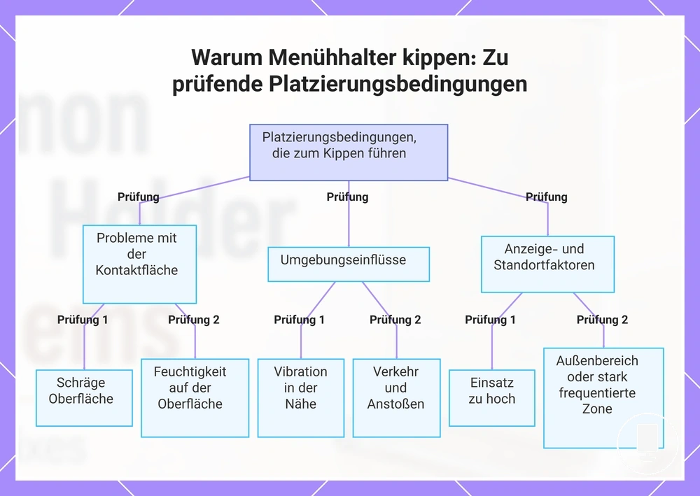 Warum Menühhalter kippen: Zu prüfende Platzierungsbedingungen