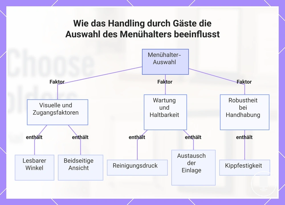 Wie das Handling durch Gäste die Auswahl des Menühalters beeinflusst