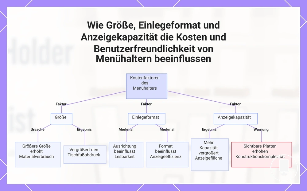 Wie Größe, Einlegeformat und Anzeigekapazität die Kosten und Benutzerfreundlichkeit von Menühaltern beeinflussen