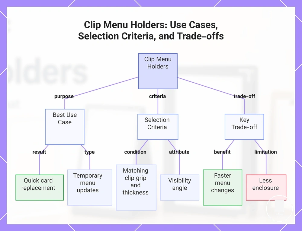 Clip Menu Holders: Use Cases, Selection Criteria, and Trade-offs