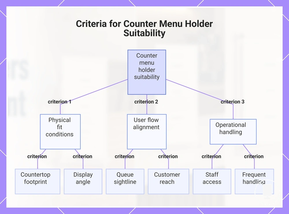Criteria for Counter Menu Holder Suitability