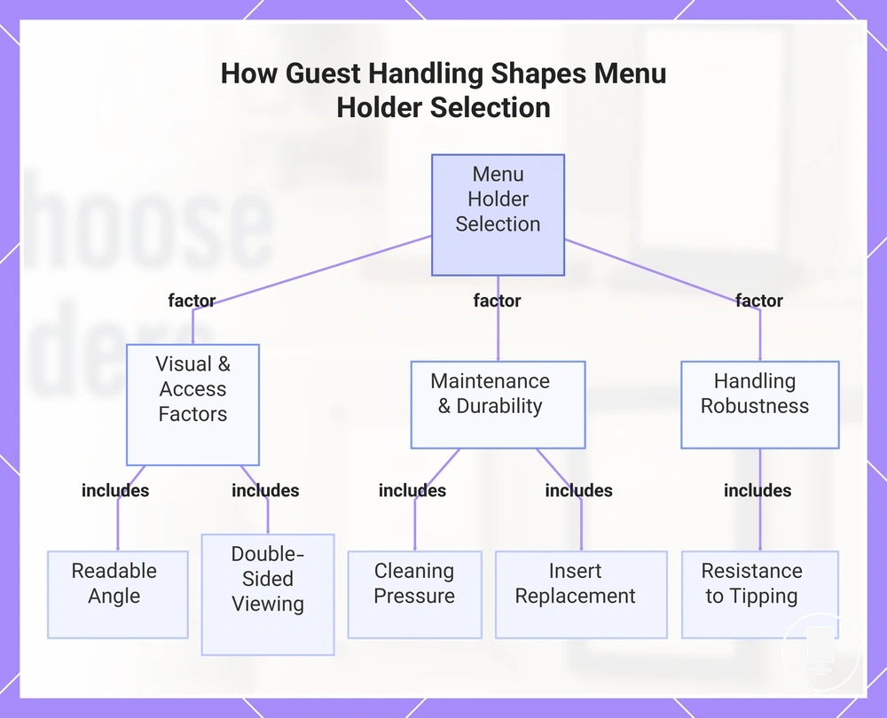 How Guest Handling Shapes Menu Holder Selection