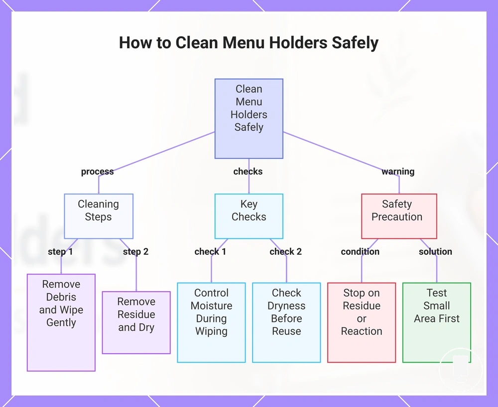How to Clean Menu Holders Safely