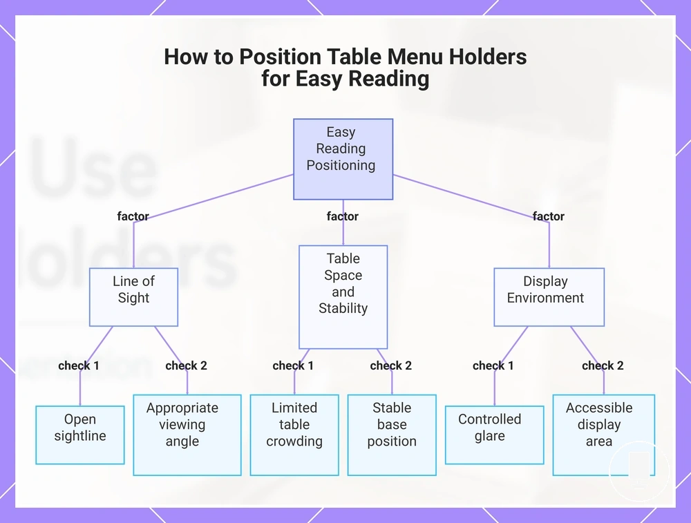 How to Position Table Menu Holders for Easy Reading