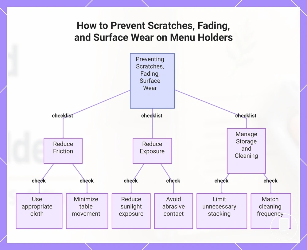 How to Prevent Scratches, Fading, and Surface Wear on Menu Holders