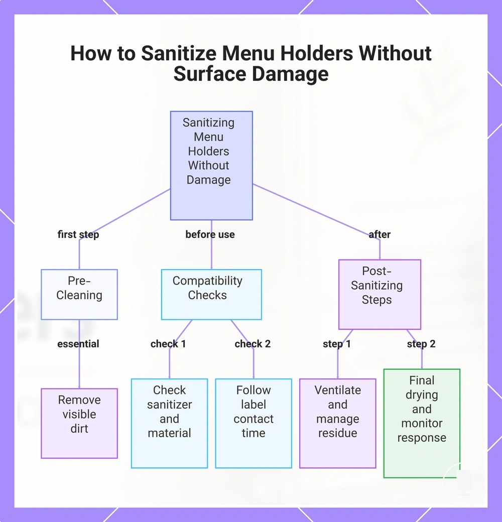 How to Sanitize Menu Holders Without Surface Damage