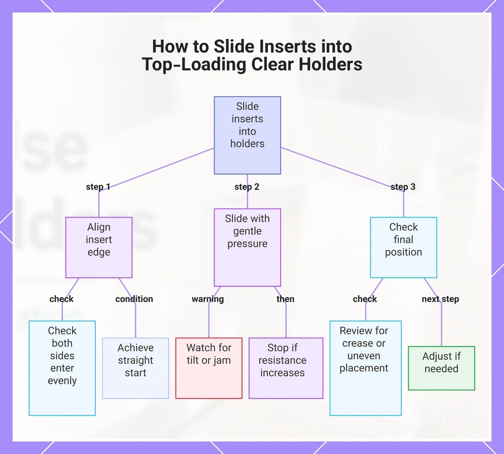 How to Slide Inserts into Top-Loading Clear Holders