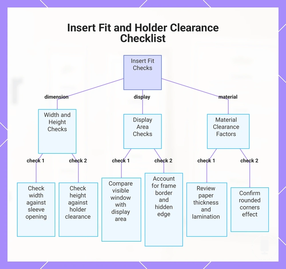 Insert Fit and Holder Clearance Checklist