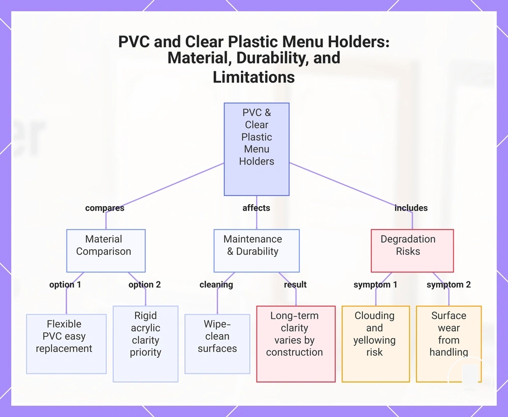 PVC and Clear Plastic Menu Holders: Material, Durability, and Limitations