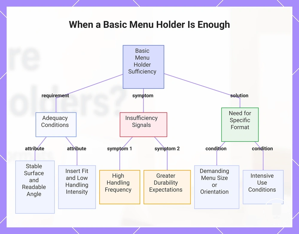 When a Basic Menu Holder Is Enough