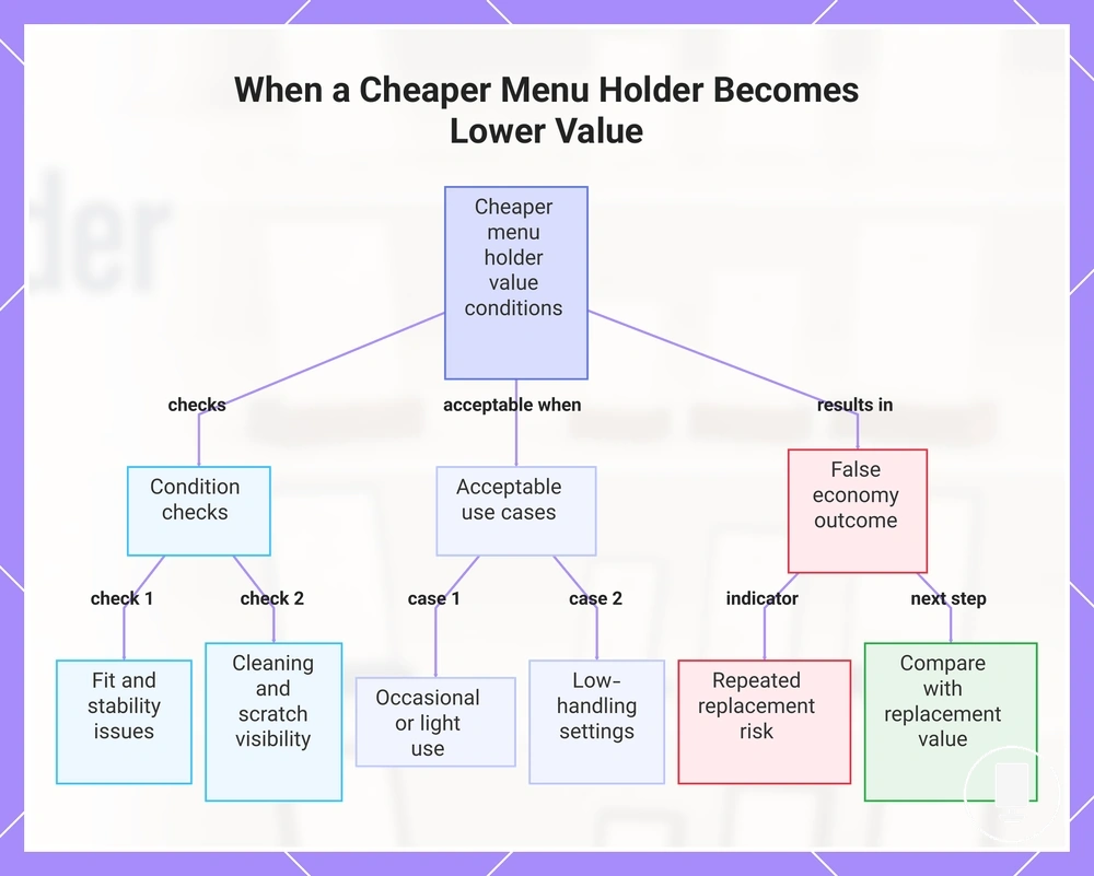 When a Cheaper Menu Holder Becomes Lower Value