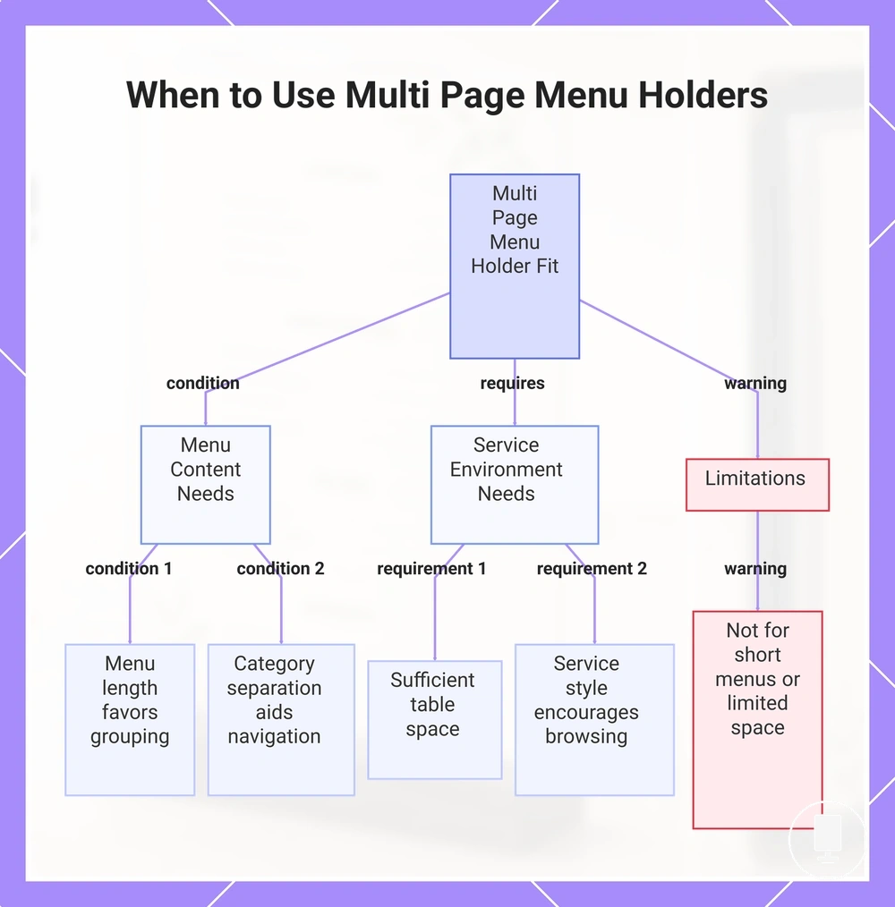 When to Use Multi Page Menu Holders