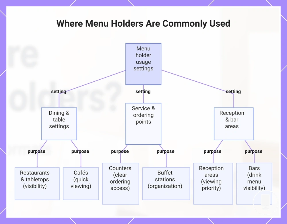 Where Menu Holders Are Commonly Used