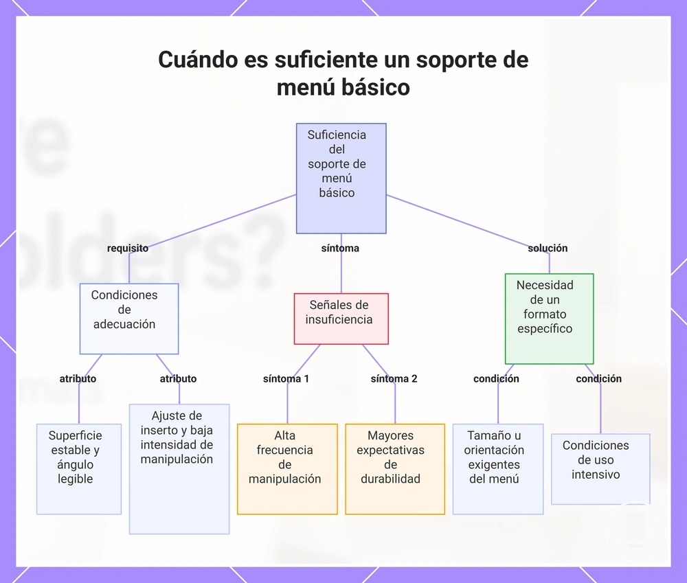 Cuándo es suficiente un soporte de menú básico
