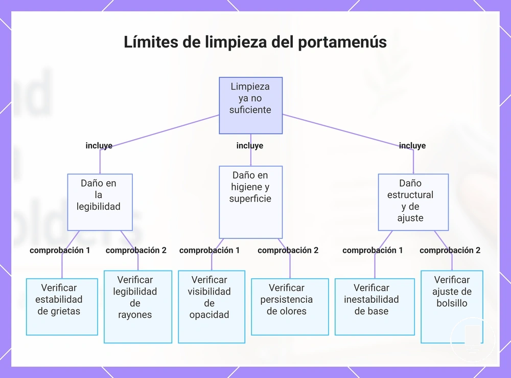 Límites de limpieza del portamenús