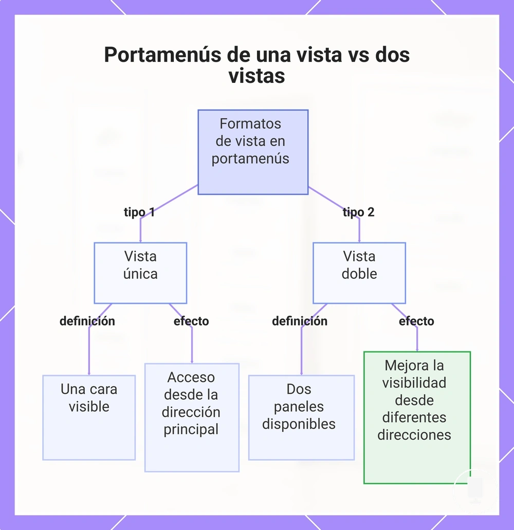 Portamenús de una vista vs dos vistas