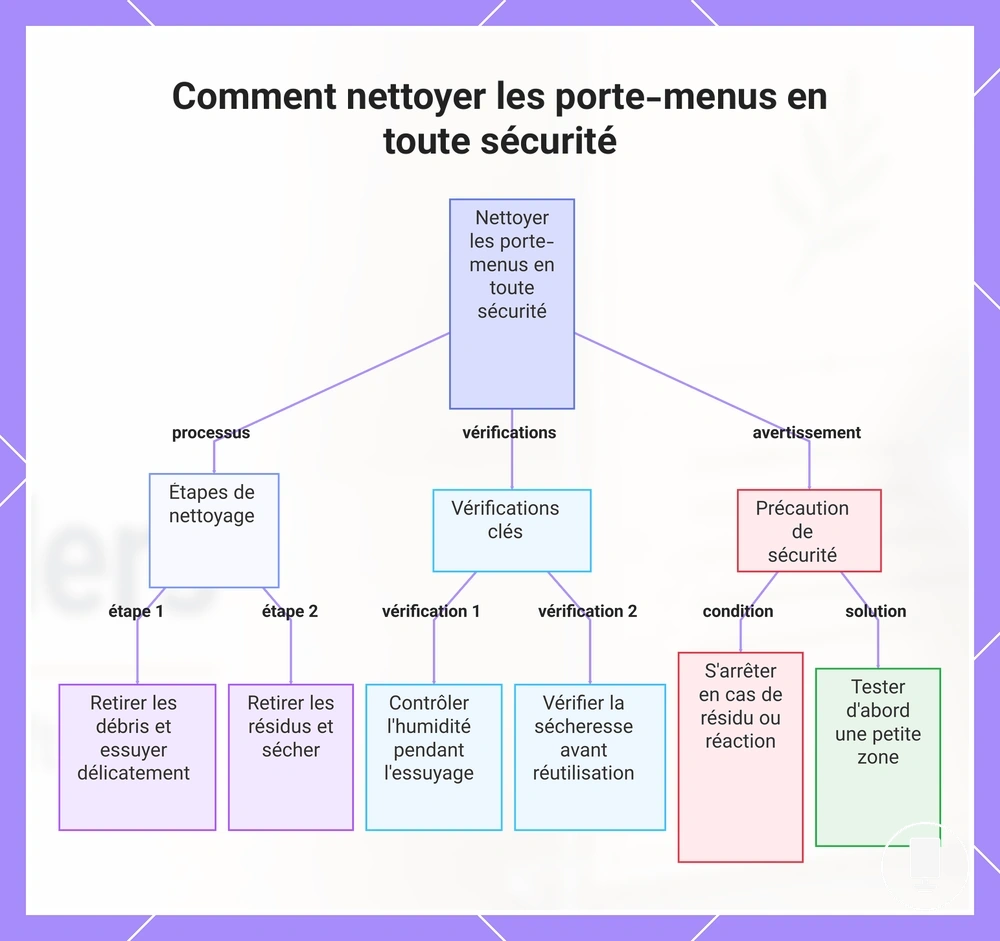 Comment nettoyer les porte-menus en toute sécurité