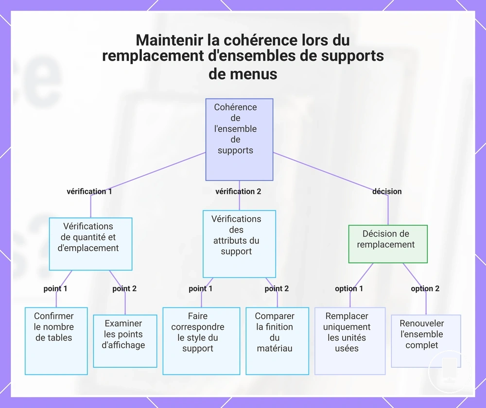 Maintenir la cohérence lors du remplacement d'ensembles de supports de menus