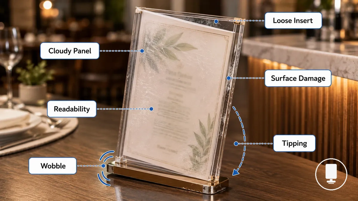 Symptomes porte menus stabilite visibilite utilisation