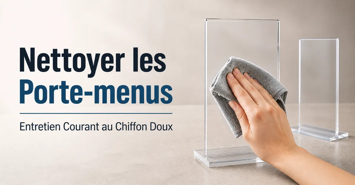 Porte-menus nettoyés avec un chiffon doux pour l’entretien courant