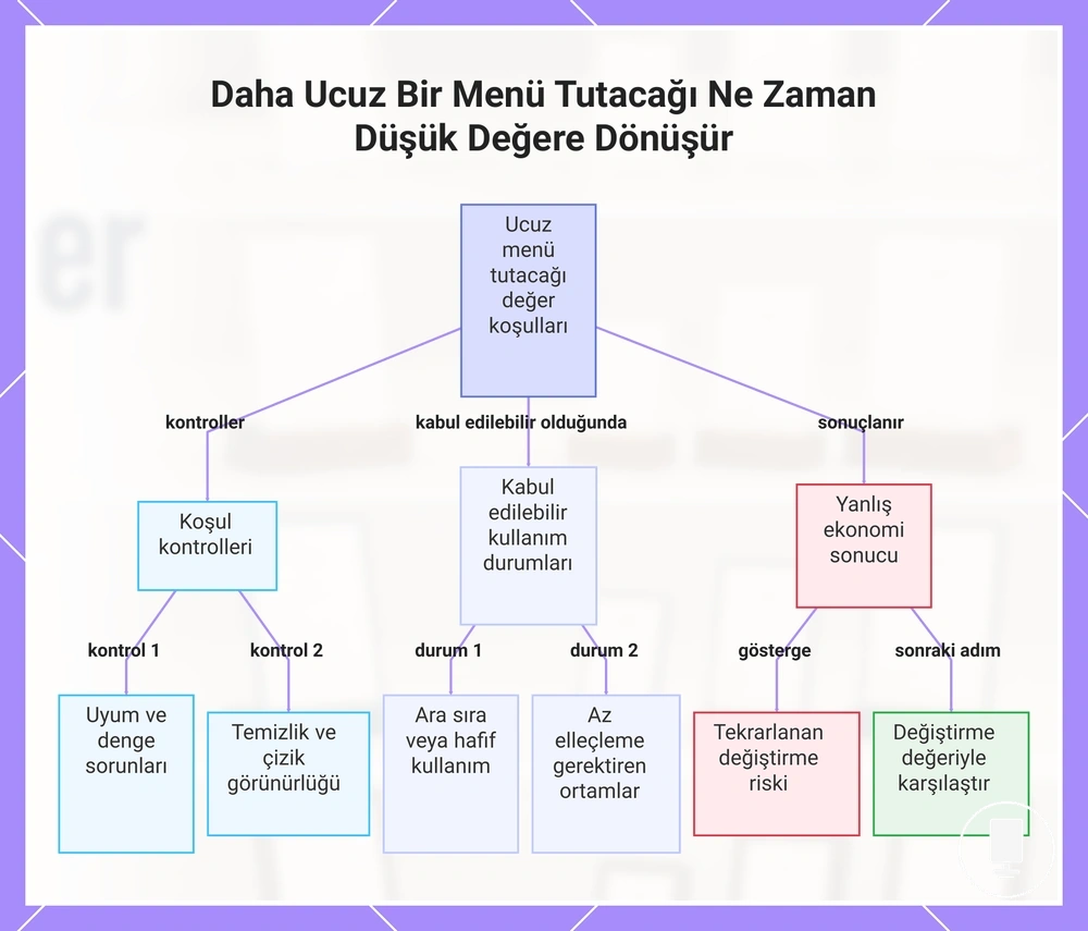 Daha Ucuz Bir Menü Tutacağı Ne Zaman Düşük Değere Dönüşür