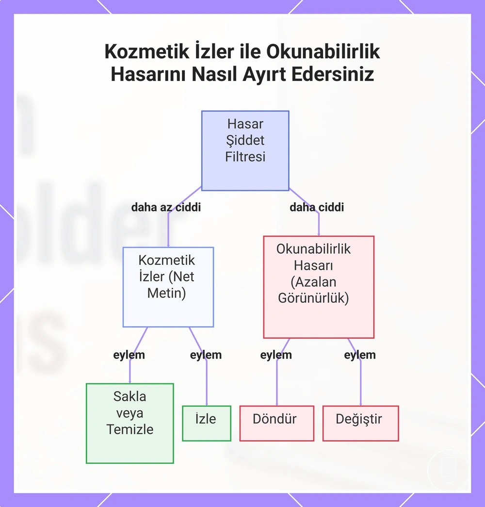 Kozmetik İzler ile Okunabilirlik Hasarını Nasıl Ayırt Edersiniz