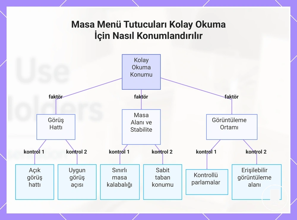 Masa Menü Tutucuları Kolay Okuma İçin Nasıl Konumlandırılır