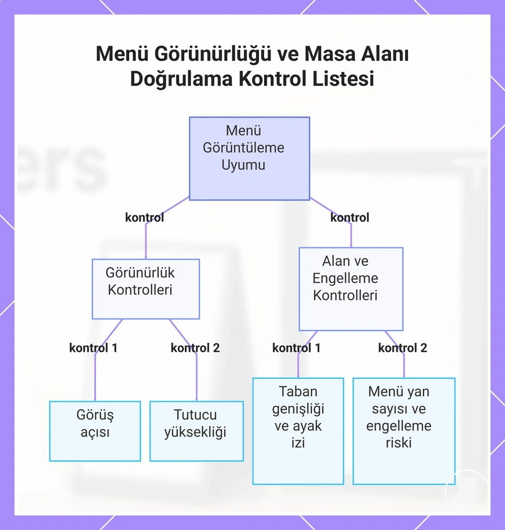 Menü Görünürlüğü ve Masa Alanı Doğrulama Kontrol Listesi
