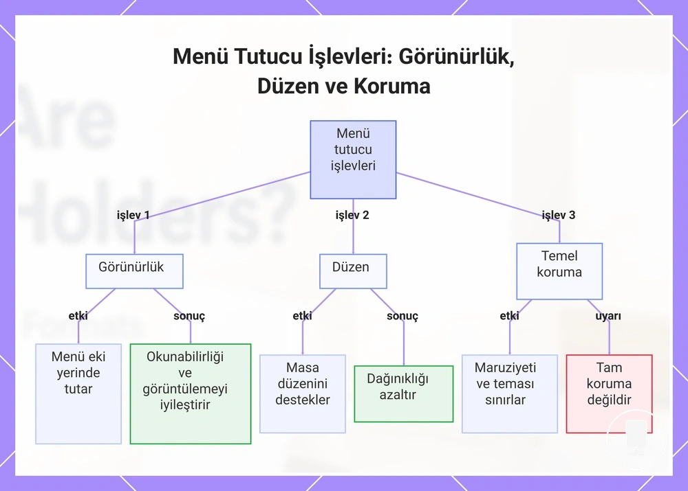 Menü Tutucu İşlevleri: Görünürlük, Düzen ve Koruma