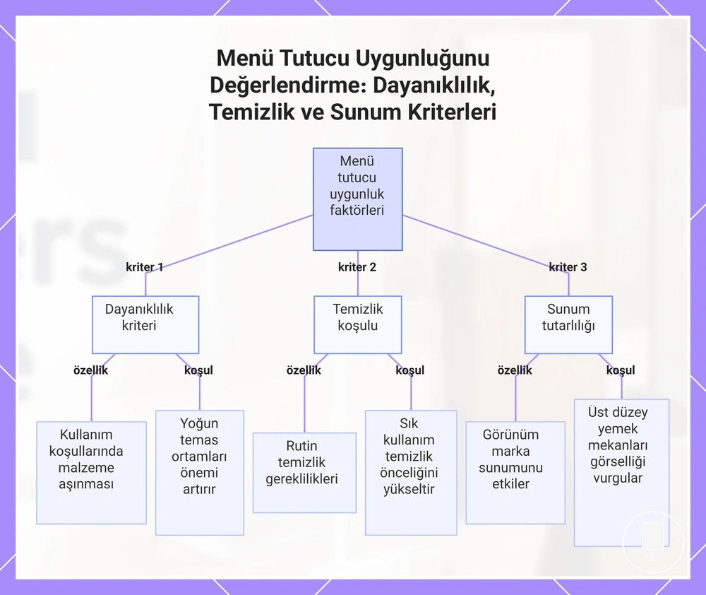 Menü Tutucu Uygunluğunu Değerlendirme: Dayanıklılık, Temizlik ve Sunum Kriterleri