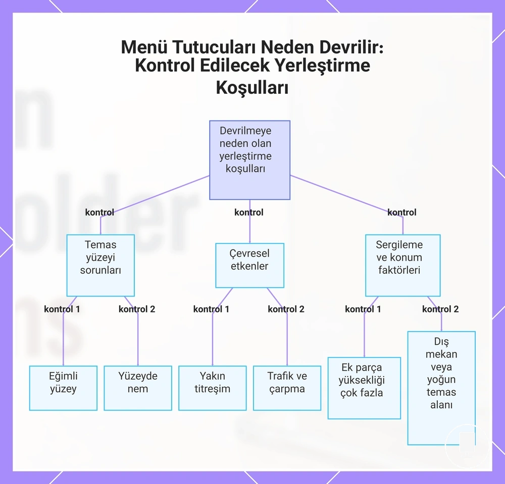 Menü Tutucuları Neden Devrilir: Kontrol Edilecek Yerleştirme Koşulları