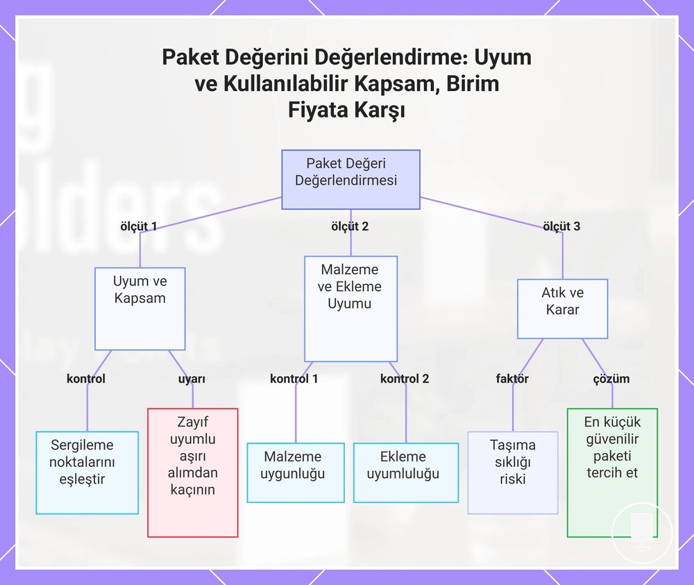 Paket Değerini Değerlendirme: Uyum ve Kullanılabilir Kapsam, Birim Fiyata Karşı