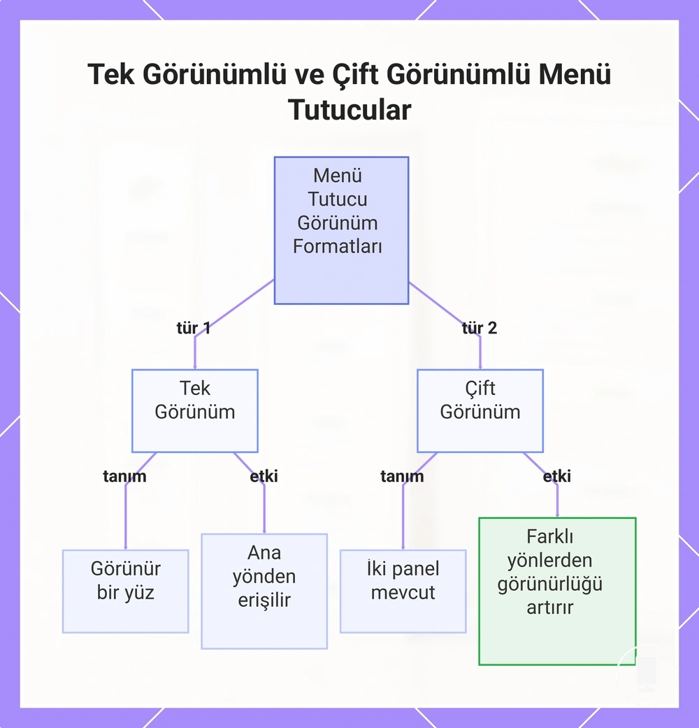 Tek Görünümlü ve Çift Görünümlü Menü Tutucular